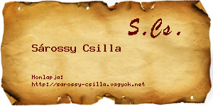 Sárossy Csilla névjegykártya