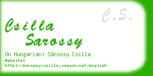 csilla sarossy business card